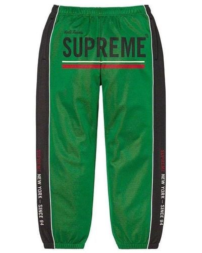 Supreme World Famous Jacquard Track Pants - Green