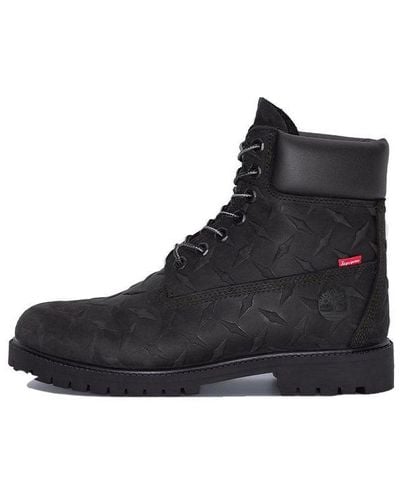 Timberland X Supreme Heritage Lace Up 6 Inch Boots - Black
