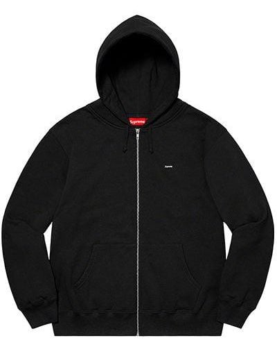 Supreme Small Box Zip Up Hooded Sweatshirt - Black