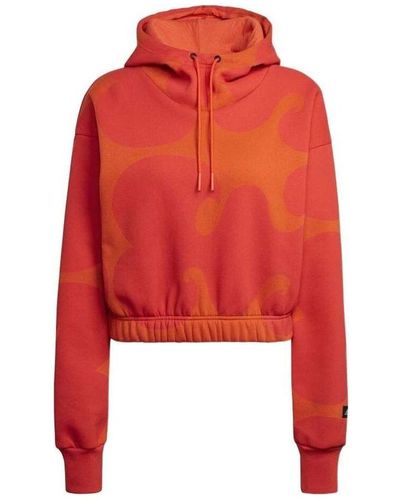 adidas Mmk Crop Hoodie Sweatshirt - Red