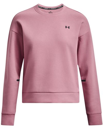 Under Armour Unstoppable Fleece Crew Neck - Pink