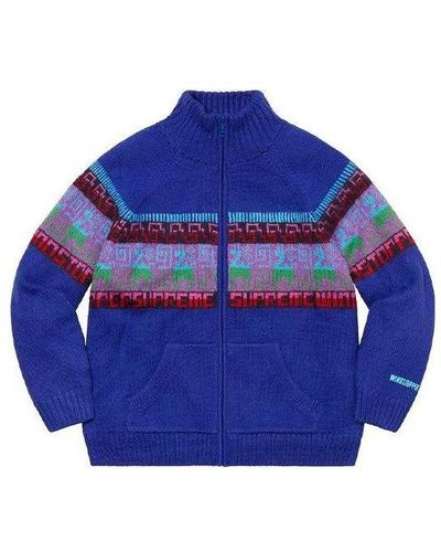 Supreme Chullo Windstopper Zip Up Sweater - Blue