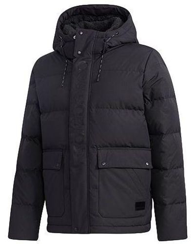 adidas Neo M Hp Down Jkt1 Sports Hooded Down Jacket - Blue