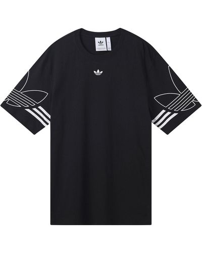 adidas Originals Outline Tee Round Neck Short Sleeve - Black
