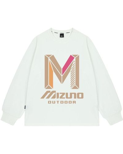 Mizuno Graphic Casual Long Sleeve T-shirt - White