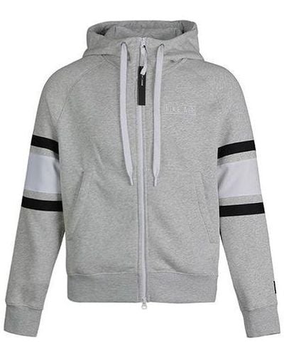 Nike Air Full-length Zipper Cardigan Fleece Lined Hooded Jacket Gray