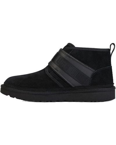 UGG Neumel Snapback Buckle Fleece Lined Snow Boots - Black
