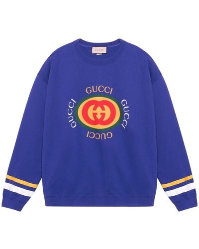 Gucci Cotton Jersey Sweatshirt - Blue
