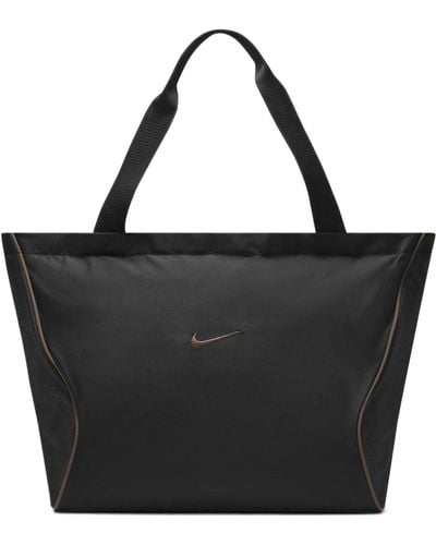 Nike Sportswear Essentials Series Athleisure Casual Sports Small Logo Fabric Shoulder Bag Black / Mineral Gray Handbag