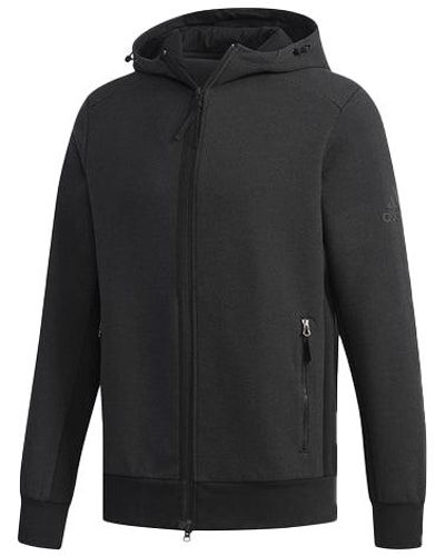 adidas Htt Double Knit Hooded Jacket - Gray