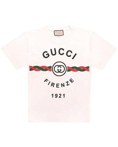Gucci Firenze Print Tee - Pink