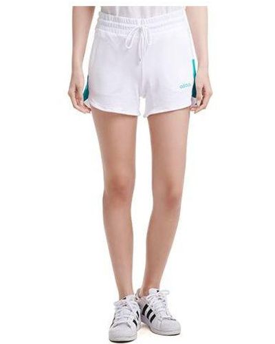 adidas Neo Side Logo Drawstring Sports Shorts - White