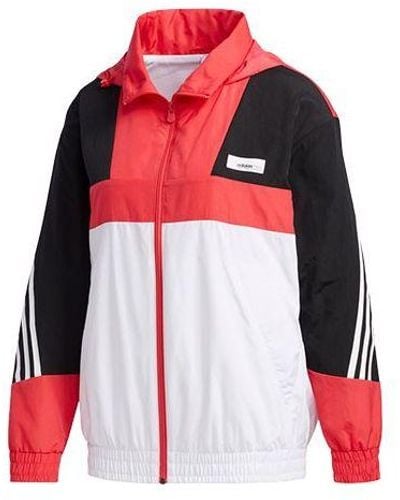 adidas Neo Printing Hooded Jacket - Red