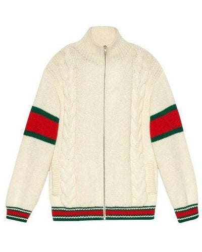 Gucci Twisted Bomber Jacket Beige - Natural