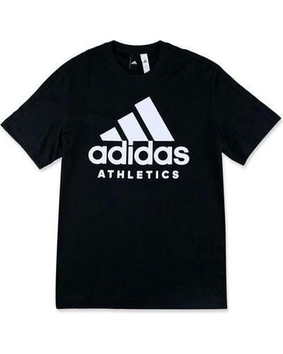 adidas Training Round Neck Pullover Short Sleeve - Black