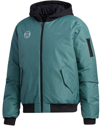 adidas Neo M Strt Gr Bmr Stay Warm Sports Hooded Down Jacket - Green