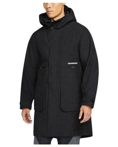 Nike Gore-tex 2-in-1 Detachable Stay Warm Hooded Big Pocket Padded Jacket - Black