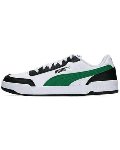 PUMA Caracal Wear-resistant Lightweight Low Tops Casual Skateboarding Shoes White - Green