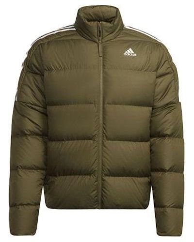 adidas Ess Mid Dwn Jkt Sports Stay Warm Stand Collar With Down Feather Jacket - Green