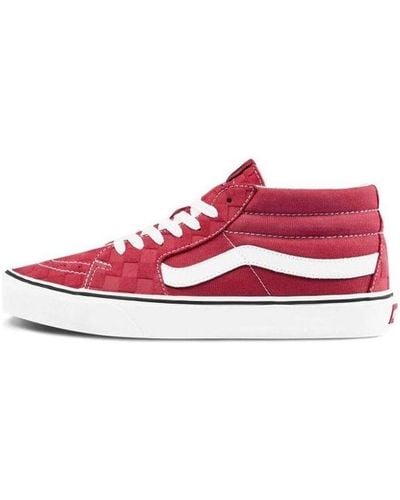 Vans Sk8-mid Mid-top Skate Shoes - Red