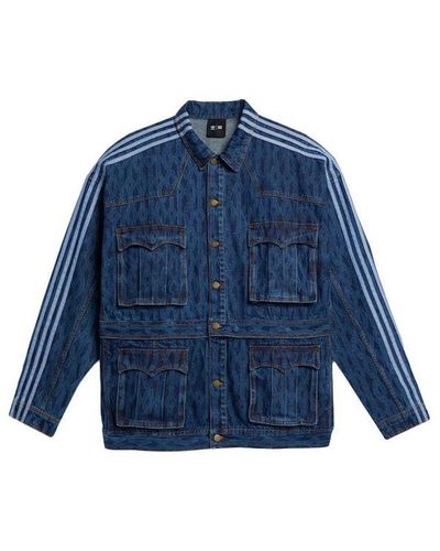 adidas Originals X Ivy Park Crossover Cotton Loose Detachable Denim Jacket - Blue
