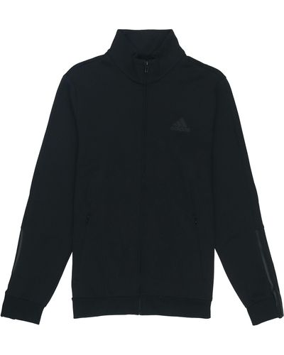 adidas M Dk Tj Solid Color Logo Athleisure Casual Sports Jacket - Black