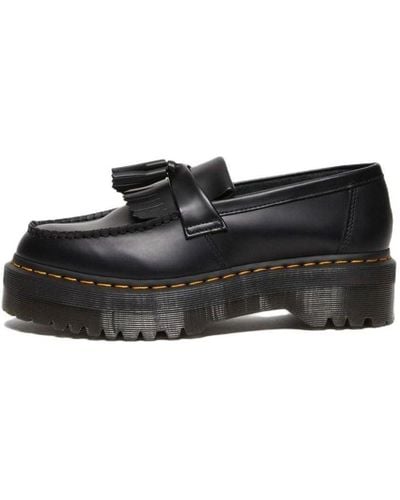 Dr. Martens Adrian Leather Platform Tassel Loafers - Black