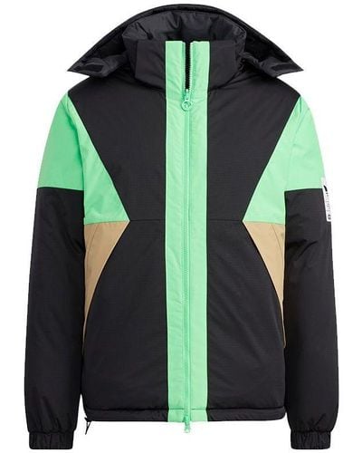 adidas Originals Revers Down Jkt Reversible Sports Hooded Down Jacket - Green