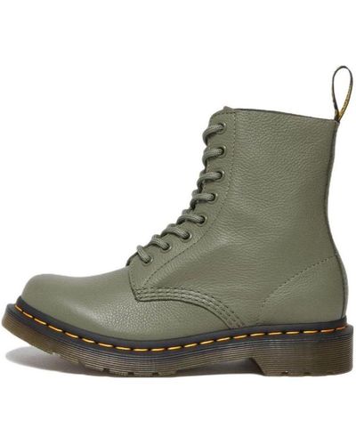 Dr. Martens 1460 Pascal Virginia Leather Boots - Green