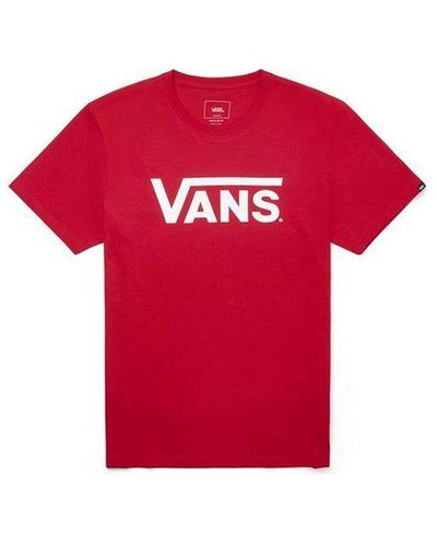 Vans Tee Attack Classic Logo Short Sleeve Casual - Red