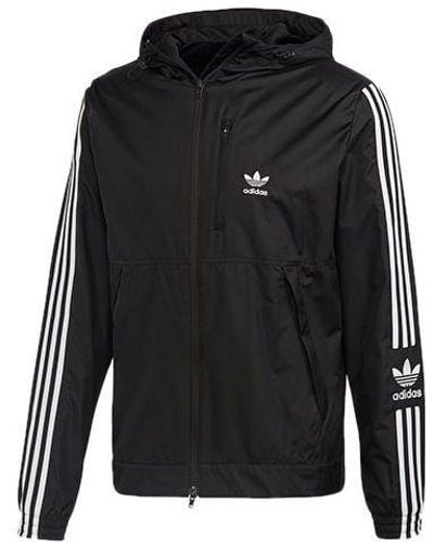 adidas Originals Lock Up Wb Cardigan Casual Sports Hooded Jacket - Black