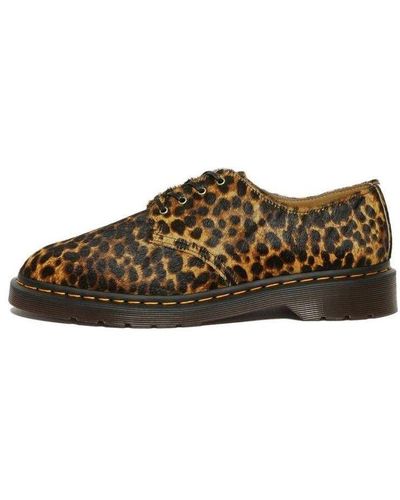Dr. Martens 1461 Smiths Hair On Print Dress Shoes - Brown