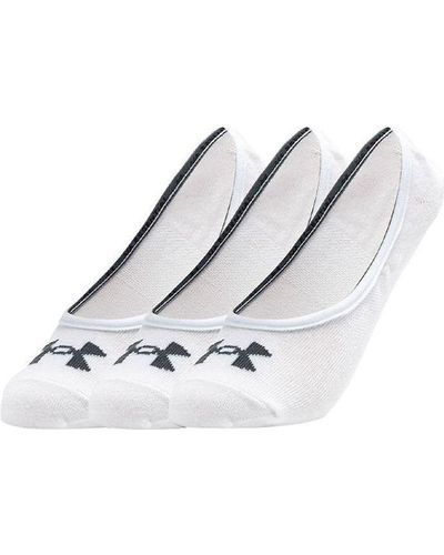 Under Armour Essential Lolo Liner Socks (3 Pack) - White
