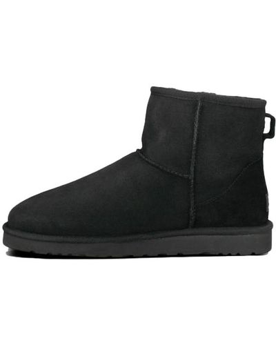 UGG Classic Mini Fleece Lined Snow Boots - Black