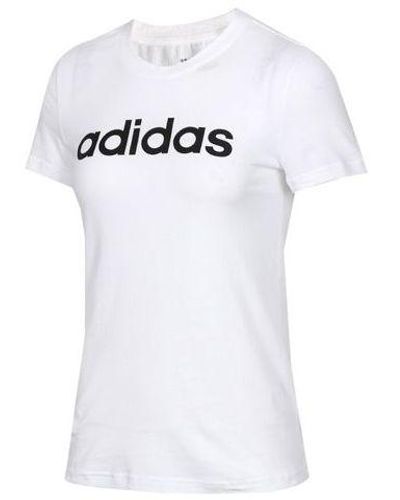 adidas E Lin Slim T Sports Stylish Short Sleeve - White