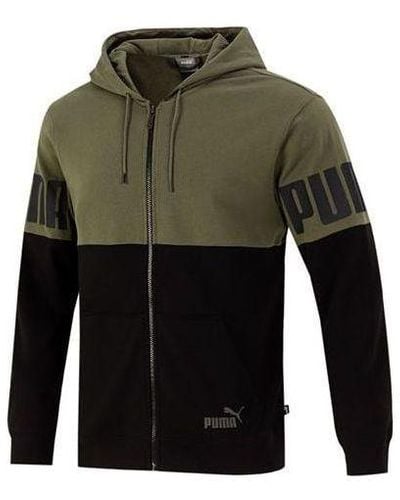 PUMA Power Colorbloc Sweater Jacket - Green
