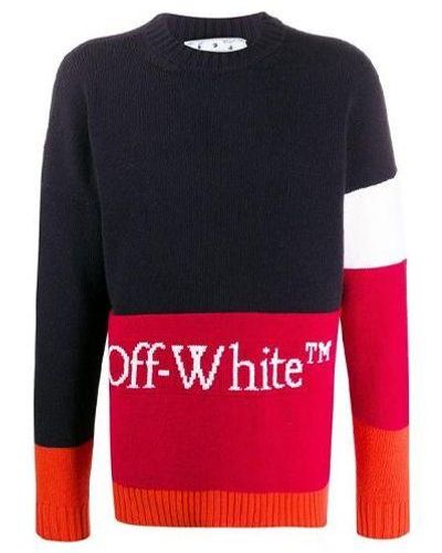 Off-White c/o Virgil Abloh Alphabet Logo Knit - Blue