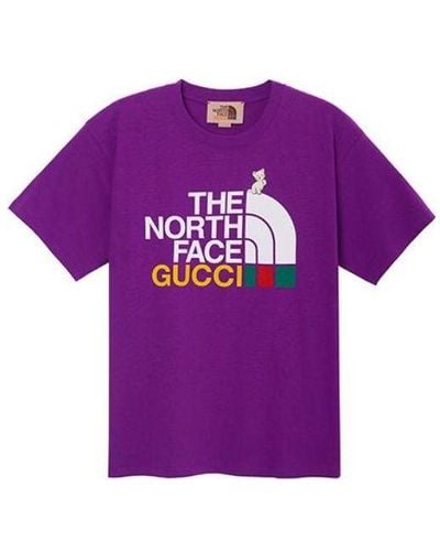 Gucci X The North Face Logo Tee - Purple