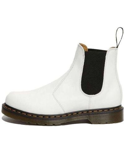 Dr. Martens 2976 Yellow Stitch Smooth Leather Chelsea Boots - Black