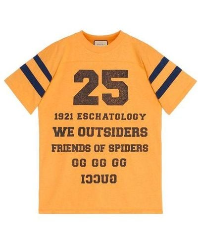 Gucci T-shirt With 25 Print - Orange