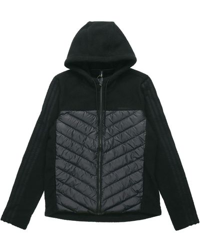 adidas Neo M Dly Dwn Jkt Sports Splicing Fleece Hooded Down Jacket - Black