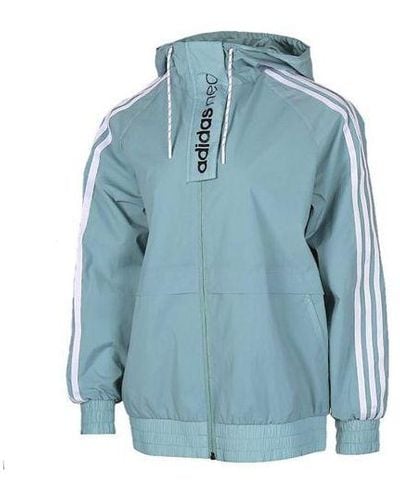 adidas Neo Sports Hooded Long Sleeves Jacket - Blue