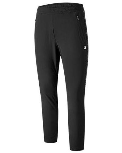 Fila Side Alphabet Zipper Pocket Sports Pants - Black