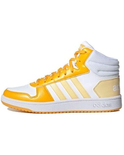 adidas Neo Hoops 2.0 Mid White - Yellow