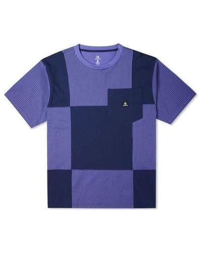 Converse Color Blocked Jersey Pocket T-shirt - Blue