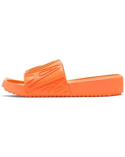 Nike Nola Logo-embossed Slides - Orange