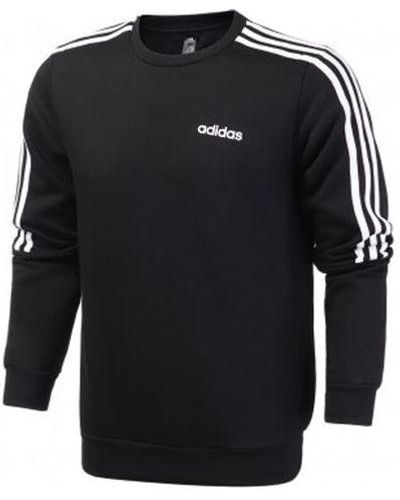 adidas M Crew 3s Training Sports Pullover - Black