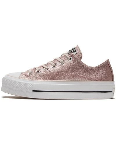 Rose gold store platform converse
