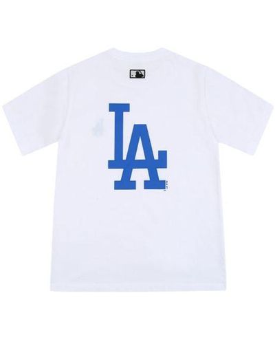 MLB La Dodgers Los Angeles Dodgers Big Logo Round Neck - White
