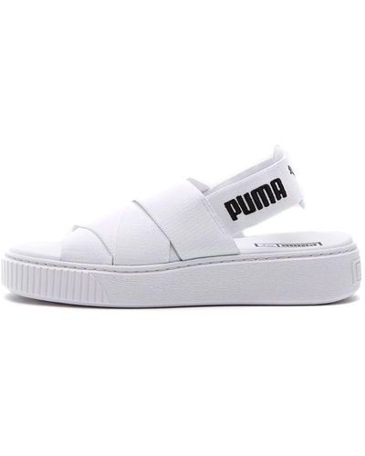PUMA Platform Trace Sports Sandals - White